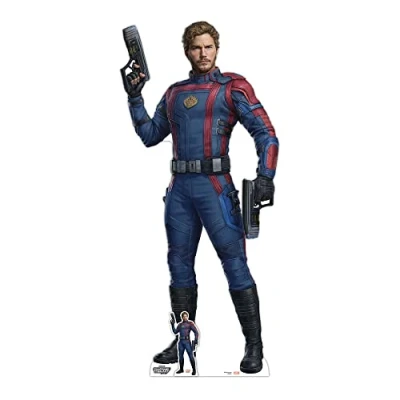 Abbildung von Star Cutouts SC4281 Lord Chris Pratt Guardians of The Galaxy Three Marvel Lifesize Karton Ausschnitt mit Mini