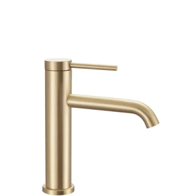 Abbildung von wohnwerk.idee Badarmatur Waschbeckenarmatur Wasserhahn Gold Einhebelmischer Clif Matt