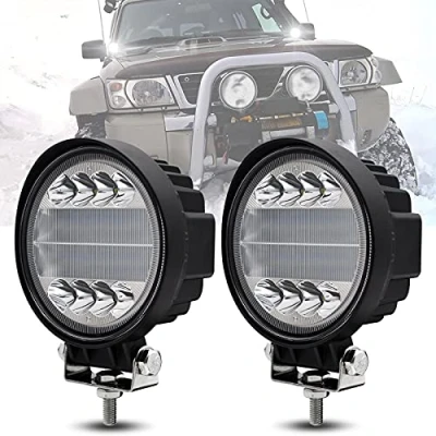 Abbildung von Dinfu LED Arbeitsscheinwerfer, 72W Runde Scheinwerfer12v flood Offroad Zusatzscheinwerfer Wasserdicht IP68 Arbeitsscheinwerfer für ATV UTV SUV KFZ Bagger AutoTraktor LKW J eep