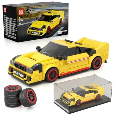 Abbildung von Mould King 27088 Technik Sportwagen Bausteinsets mit Acryl Vitrine Modellautos zum Sammeln, Geschenke für Kinder ab 8+ Jahren/Erwachsene Sammler Enthusiasten, (466 Teile)