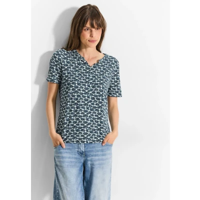 Abbildung von Cecil MIT Print Tshirt print, Damen, Größe: XS, Blau