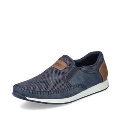 Abbildung von Rieker Herren Low Top Sneaker 11954, Männer Halbschuhe,Strassenschuhe,Sportschuhe,Freizeitschuhe,Turnschuhe,Laufschuhe,blau (14),45 EU / 10.5 UK