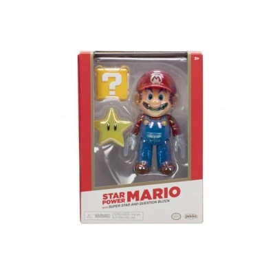 Abbildung von Nintendo Actionfigur Super Mario Figur w/ Star in Sammlerbox, 10 cm