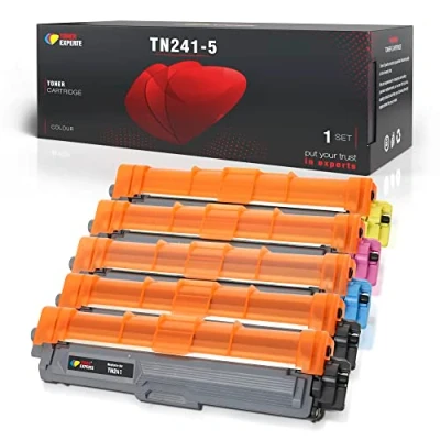 Abbildung von TONER EXPERTE TN241 TN245 Tonerkartusche Ersatz für Brother TN 241 245 Kompatible DCP 9017CDW 9022CDW HL 3142CW 3152CDW MFC 9142CDN 9332CDW (5er Pack Schwarz Cyan Magenta Gelb)