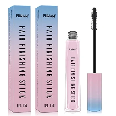 Abbildung von Haar Finishing Stick, 2 Stück, für kleine gebrochene Haarcreme, gebrochenes Haar, Haargel Frauen, natürlich erfrischend, Haarwachs nicht fettend und klebrig.