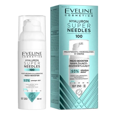 Abbildung von Eveline Cosmetics Super Needles Hyaluron 100 Meso Booster feuchtigkeitsspendend aufhellend