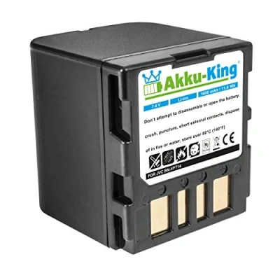 Abbildung von Akku King kompatibel mit JVC BN VF707, VF714, LY34647 002B Li Ion 1600mAh für GR D240, DF550, MG77, GZ D270, DF420