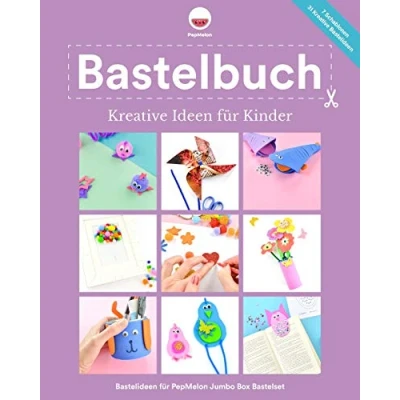 Abbildung von Bastelbuch Kreative Ideen für Kinder: Bastelideen, die Kinder und Erwachsene mit dem PepMelon Jumbo Box Bastelset zusammen basteln können. (Jumbo Original, Band 1)