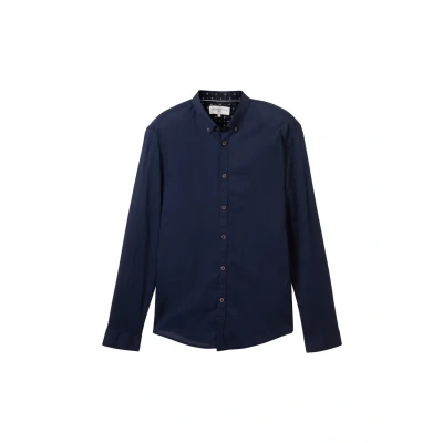 Abbildung von TOM Tailor Denim Light Shirt Hemd, Herren, Größe: XXL, Black iris blue