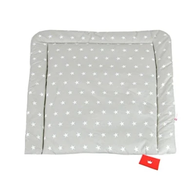 Abbildung von BABYLUX Wickelauflage Wickeltischauflage Baby Wickeltisch 50x70 70x70 80x70, 80 x 70 cm 91 Sterne (klein) Grau