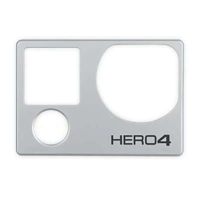 Abbildung von Front Cover Frontplatte, Rahmen Gehäuse Ersatz Reparatur Teil für GoPro Hero 4 schwarz und silber