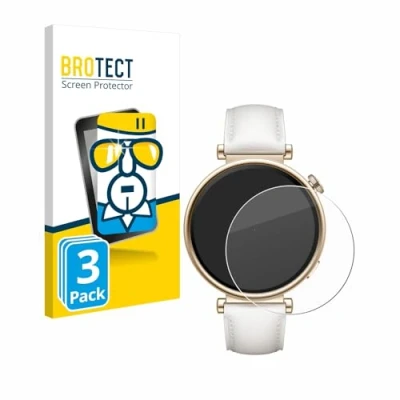 Abbildung von BROTECT (3 Stück Panzer Schutz Glas für Huawei Watch GT 4 (41mm) 9H Echtglas, Displayschutz