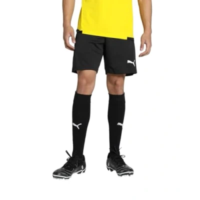 Abbildung von Puma kurze Sporthose, Herren, Größe: Medium, Schwarzweissgrau