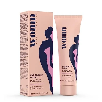 Abbildung von womn Intimate Comfort HAARENTFERNUNGSCREME Enthaarungscreme für Bikinizone und Achselhöhlen, 100 ml