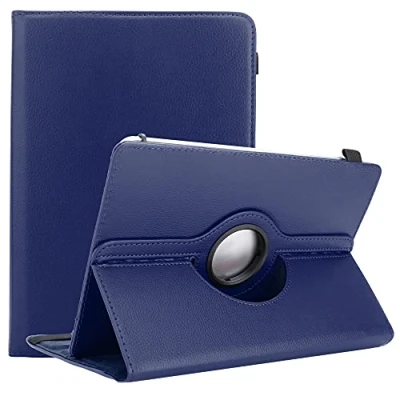 Abbildung von Cadorabo Hülle kompatibel mit Lenovo Yoga Tab 2 (10.1 Zoll) Tablethülle 360 Design aus Kunst Leder Flip Klappbare Stoßfeste Magnetische Cover für Tasche in Blau