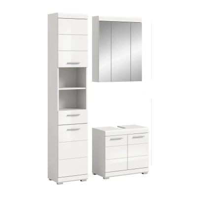 Abbildung von INOSIGN Badmöbel Set &quot;Siena, 3 teilig, bestehend aus:&quot;, (Set), Hochschrank, Waschbeckenunterschrank, Spiegelschrank