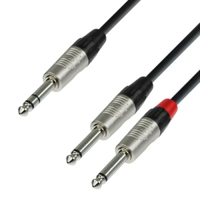 Abbildung von Adam Hall 4 Star Series Rean Instrumentenkabel 2 x 6,3 mm Klinkenstecker auf Mono Klinke 6 m