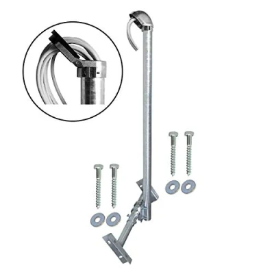 Abbildung von Premium X Basic X120 48F SAT TV Dachsparrenhalter 120cm voll feuerverzinkt Aufdach Sparren Halterung für Satellitenschüssel + UKW LTE Antenne ALU Mastkappe Sparrenbefestigung