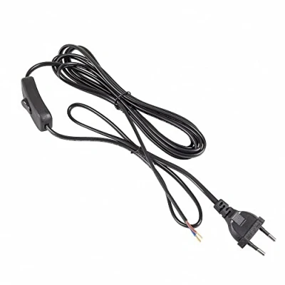 Abbildung von Mextronic Netzkabel 3 m Eurostecker + Schalter 300 SW C7 schwarz offenes Ende
