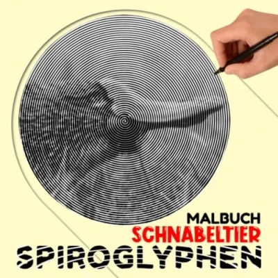 Abbildung von Schnabeltier Spiroglyphen Malbuch: Eiablegende Säugetiere Spiralbuch Malvorlagen Zeichnen eines versteckten Bildes für Entspannungsgeschenke