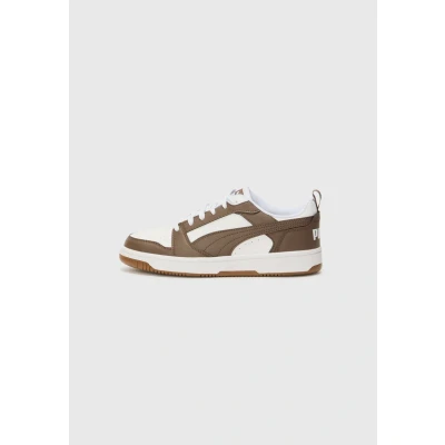 Abbildung von Puma Rebound V6 Unisex Sneaker low white/bronzecoloured/gum, Größe: 41, White/bronze coloured/gum Hochwertiges lederimitat