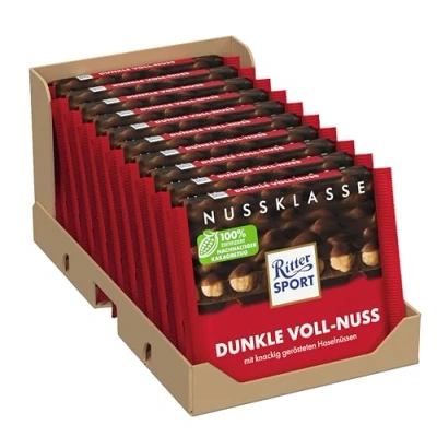 Abbildung von Ritter Sport Dunkle Voll Nuss, 10 x 100 g