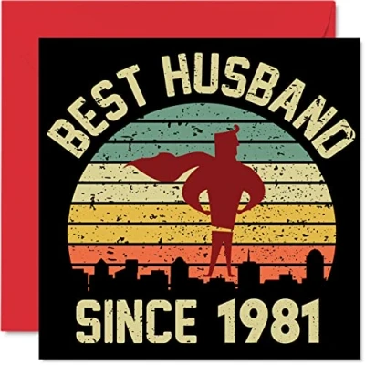 Abbildung von 43. Karte Hochzeitstag Jahrestag für Ehemann Bester Alles Gute zum Hochzeits Jubiläum Karten den Partner, 145mm x Grußkarten Dreiundvierzig Jahrestage