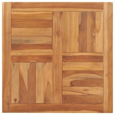 Abbildung von vidaXL Teak Massiv Tischplatte Massivholzplatte Holzplatte Ersatztischplatte Holz Platte für Esstisch Esszimmertisch Küchentisch 70x70x2,5cm