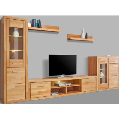 Abbildung von Home affaire Wohnwand &quot;Logo&quot;, (Set, 5 St.), teilmassives Holz