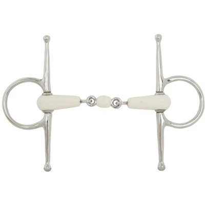 Abbildung von BR Double Broken Gag Trense Combo Comfort 18 mm Schere 165 13,5 Wit/zilver Grau