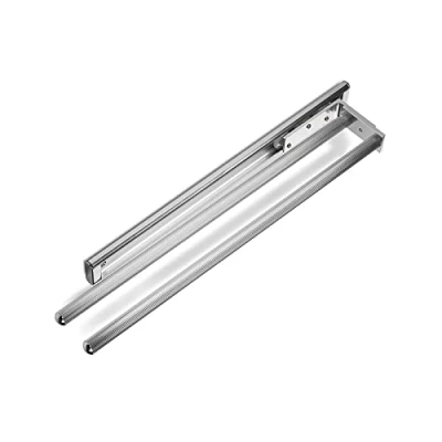 Abbildung von SOTECH Aluminium Handtuchhalter TED 2 armig chrom poliert (450 730 mm, ausziehbar, drehbar) Teleskop Auszug geeignet für Bad oder Küche