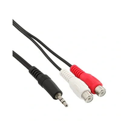 Abbildung von InLine 89941C Cinch/Klinke Kabel, 2x Cinch Buchse an 3,5mm Klinke Stecker, 3m