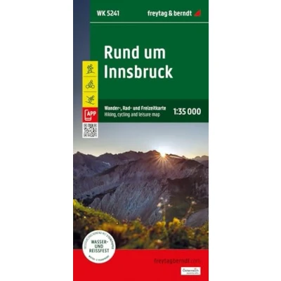 Abbildung von Rund um Innsbruck, Wander , Rad und Freizeitkarte 1:35.000, freytag &amp; berndt, WK 5241: Mit App, Wasserfest reißfest (freytag berndt Freizeitkarten)