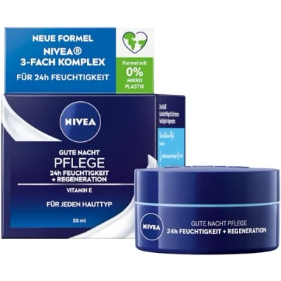 Abbildung von Nivea GUTE Nacht Pflege 24H Feuchtigkeit Feuchtigkeitspflege, Größe: 50 ml,