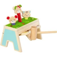Abbildung von Eichhorn Pop Up Klopfspiel Friends mit 3 bunten Spielflächen und Holzhammer, lustiger Überraschungseffekt für stundenlangen Spielspaß, 13x19 cm groß, aus 100%FSC zertifiziertem Birkenholz, ab 1 Jahr