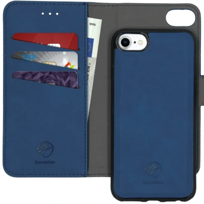 Abbildung von Apple iPhone 7 Hülle Kunstleder iMoshion Klapphülle/2 in 1 Case Handyhülle Dunkelblau