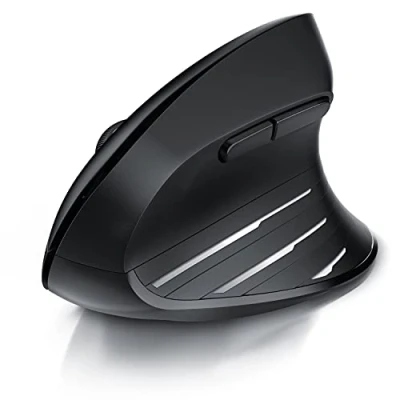 Abbildung von CSL kabellose Maus Vertikal Funk 2.4 GHz Neues Modell USB Vertical Mouse ergonomisches Design Vorbeugung gegen Mausarm Wireless Funkmaus 2,4 mit 1000 2400 DPI PC und MAC