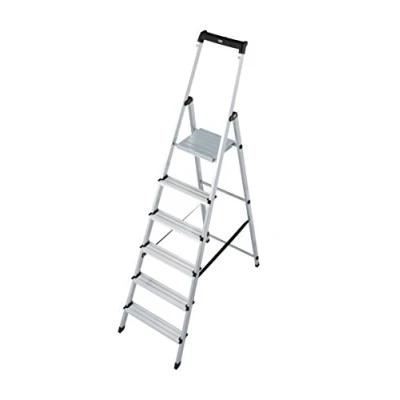 Abbildung von KRAUSE Stehleiter &quot;Solidy&quot;, Aluminium, 1x6 Stufen, Arbeitshöhe ca. 327 cm