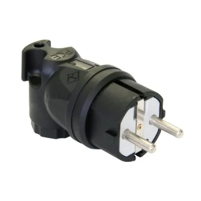 Abbildung von PCE Stecker Schuko Vollgummi Winkel IP44