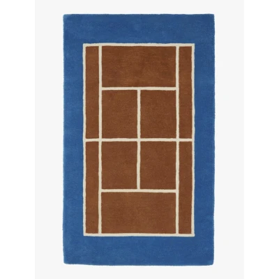 Abbildung von OYOY Tennis Teppich 88x150 cm, Caramel/Optic Blue