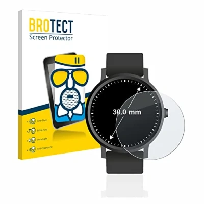 Abbildung von BROTECT Entspiegelungs Schutzglas für Armbanduhren (Kreisrund, ø: 30 mm) Schutz Folie Panzerfolie Glas Matt [Extrem Kratzfest 9H, Anti Reflex]