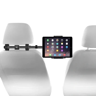 Abbildung von Macally HRMOUNTPROB KFZ Halterung für Apple iPad Pro/Air/Mini, Tablets, Nintendo Switch, iPhone, Smartphones mit einer Breite von 11,4 cm bis 25,4 zwei verstellbaren Positionen und 360 Drehung