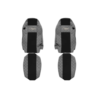 Abbildung von F CORE Elegance Q FX06 GRAY Sitzschonbezug grau Textil, Eco Leder