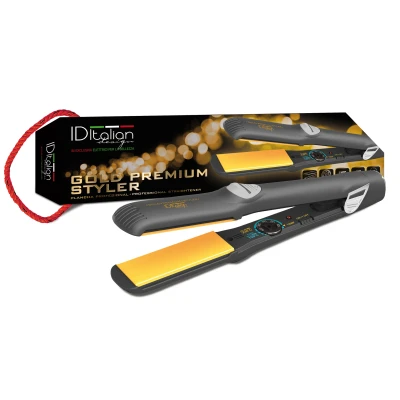 Abbildung von Italian Design Electrical Items Professional Straightener GOLD Premium Styler Haar Styling Zubehör, Damen, Größe: One Size, Black