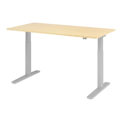 Abbildung von Hammerbacher Schreibtisch XMKA16 Ahorn/Silber