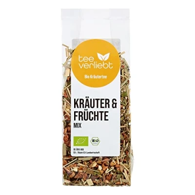 Abbildung von teeverliebt Bio Kräuter und Früchte Mix, loser Tee mit Apfel Lemongras Zimt, Mischung, 75 g