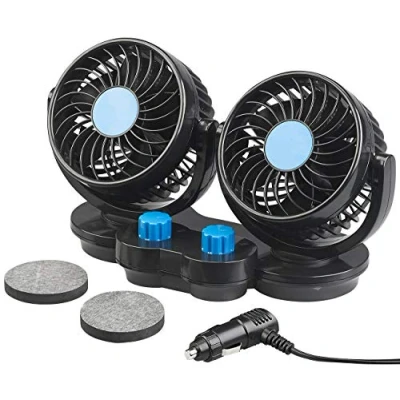 Abbildung von Lescars Ventilator 12V: Kfz Doppel für 12 V Anschluss, mit 2 Stufen, 6,5 Watt (Ventilator Auto Innenraum, Volt, Zubehör)