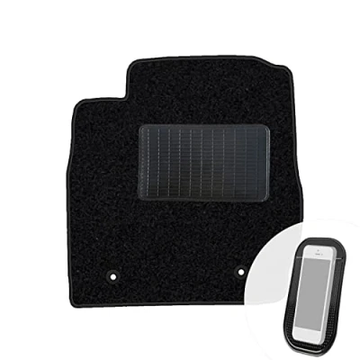 Abbildung von moto MOLTICO Fahrer Fußmatte Auto Velours Fahrerseite Autoteppiche Schwarz Fahrermatte 1 teilig passend für Ford Fiesta 2008 2011