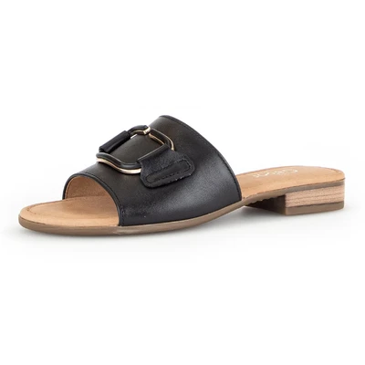 Abbildung von Gabor Pantolette flach, Damen, Größe: 40, Schwarz Schuhe