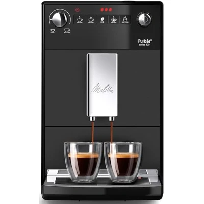 Abbildung von Melitta F230 104, Espressomaschine, 1,2 l, Kaffeebohnen, Eingebautes Mahlwerk, 1450 W, Schwarz